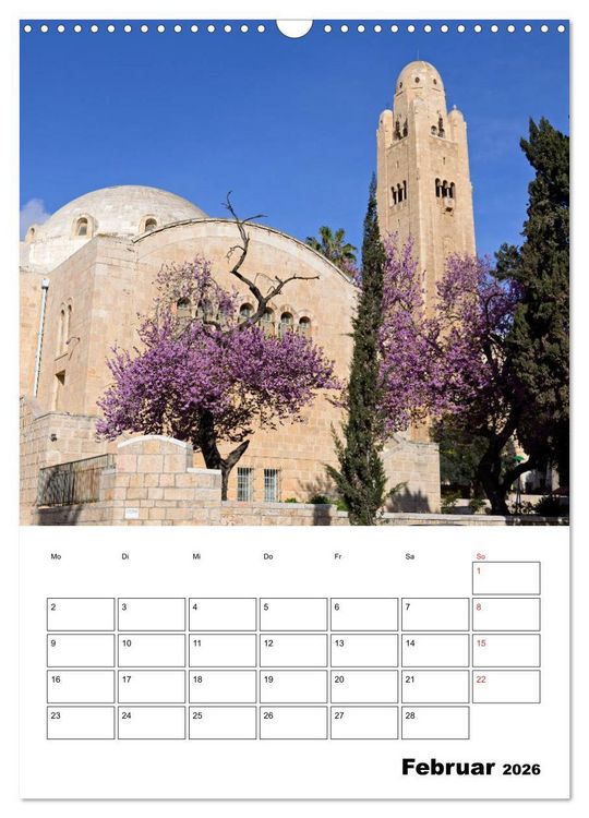 Produktbild: Israel - Der Monatsplaner 2026 (Wandkalender 2026 DIN A3 hoch), CALVENDO Monatskalender