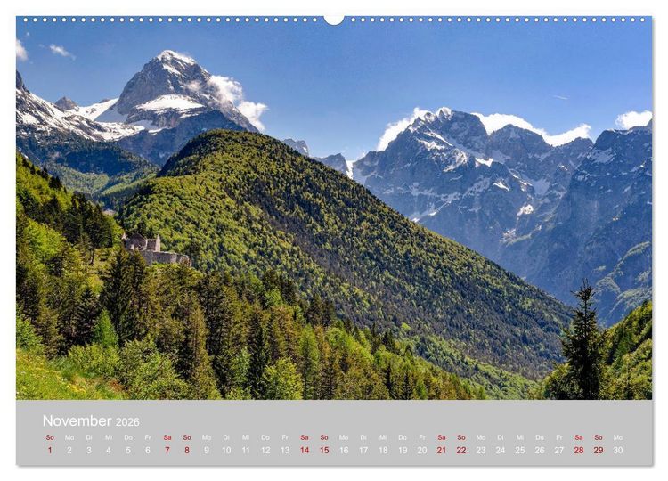 Produktbild: Die Julischen Alpen (hochwertiger Premium Wandkalender 2026 DIN A2 quer), Kunstdruck in Hochglanz