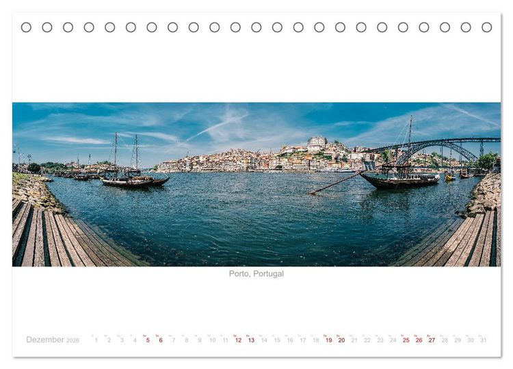 Produktbild: Panoramablicke weltweit (Tischkalender 2026 DIN A5 quer), CALVENDO Monatskalender