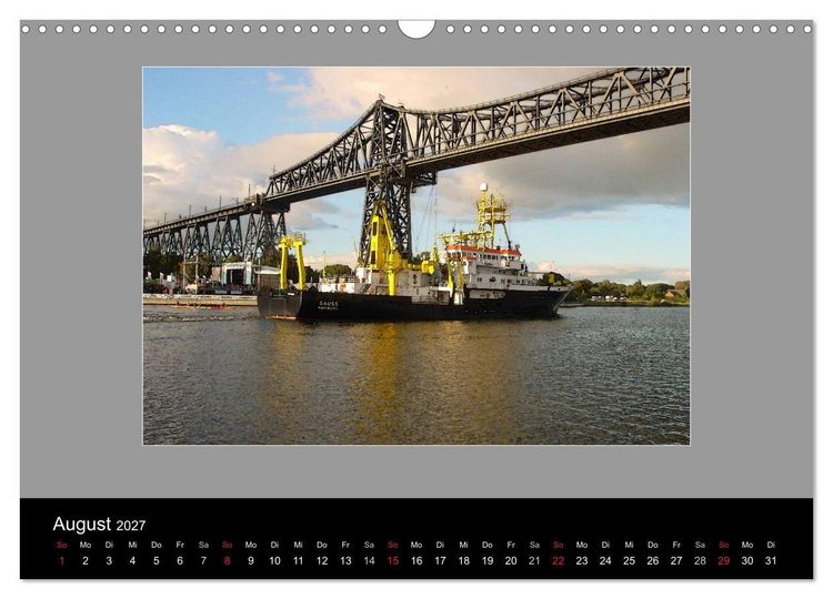 Produktbild: Am Nord- Ostsee-Kanal (Wandkalender 2027 DIN A3 quer), CALVENDO Monatskalender