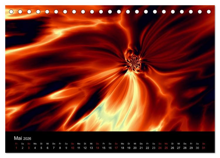 Produktbild: Fraktale Welten 2 (Tischkalender 2026 DIN A5 quer), CALVENDO Monatskalender