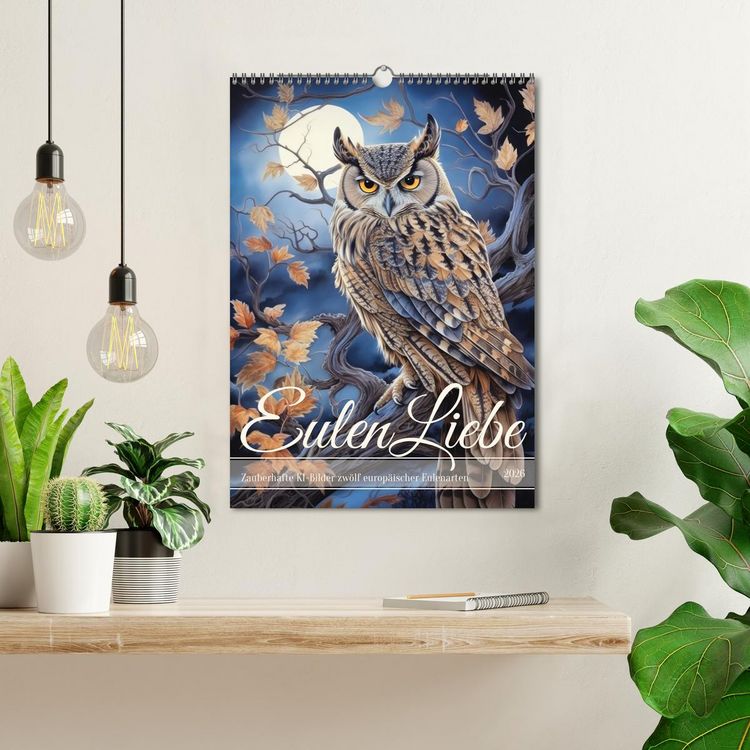 Produktbild: Eulenliebe (Wandkalender 2026 DIN A3 hoch), CALVENDO Monatskalender