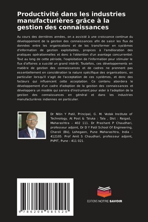 Produktbild: Productivit&eacute; dans les industries manufacturi&egrave;res gr&acirc;ce &agrave; la gestion des connaissances