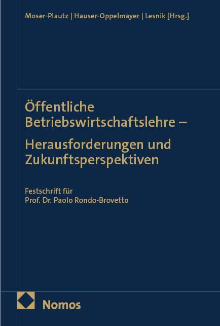 Produktbild: &Ouml;ffentliche Betriebswirtschaftslehre &ndash; Herausforderungen und Zukunftsperspektiven