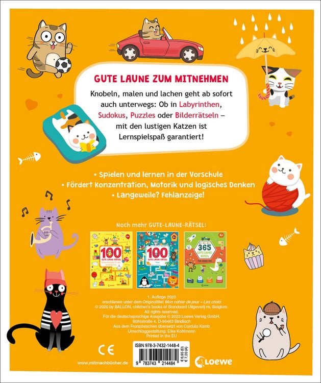 Produktbild: Gute-Laune-R&auml;tsel f&uuml;r unterwegs - Katzen