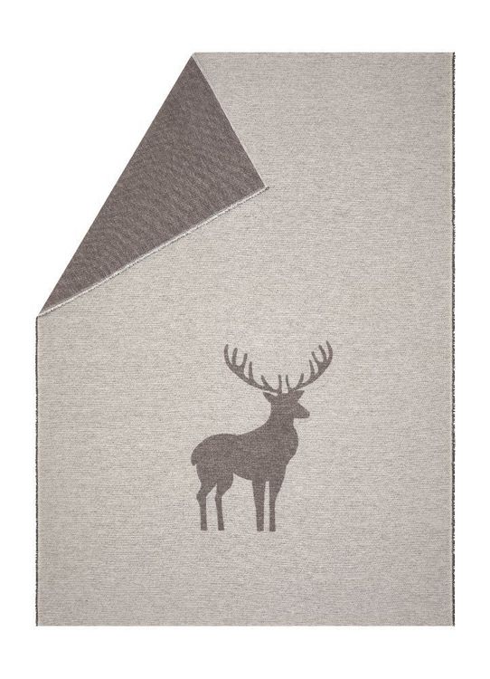 Produktbild: Flanelldecke "Hirsch Struktur" (GRS)