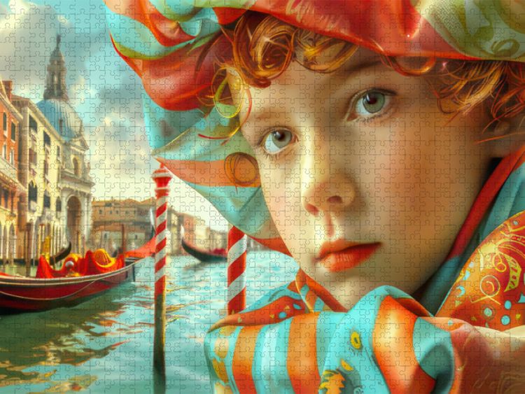 Produktbild: CALVENDO Puzzle Venedig surreal | 1000 Teile Lege-Gr&ouml;&szlig;e 64x48cm Foto-Puzzle f&uuml;r gl&uuml;ckliche Stunden