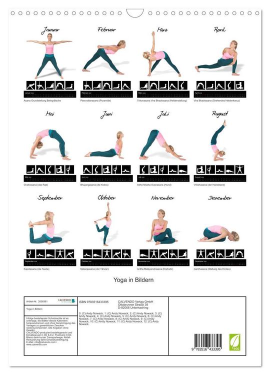 Produktbild: Yoga in Bildern (Wandkalender 2026 DIN A3 hoch), CALVENDO Monatskalender