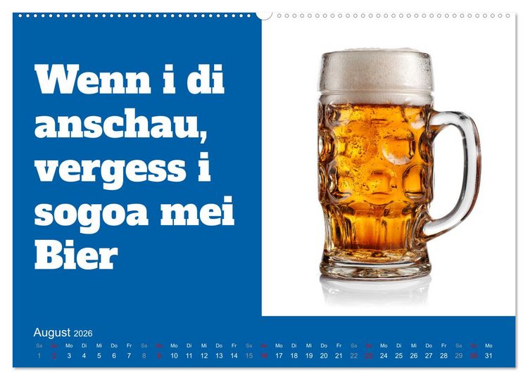 Produktbild: Bayerisch flirten, Gspusi! Bayern Kalender mit Dialekt und Mundart (Wandkalender 2026 DIN A2 quer), CALVENDO Monatskalender