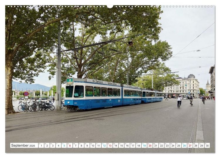 Produktbild: Die Z&uuml;rcher Tram (Wandkalender 2026 DIN A2 quer), CALVENDO Monatskalender