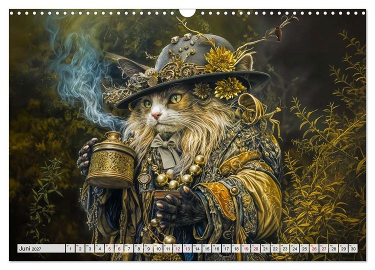 Produktbild: Steampunk Fabelwelten - Magische Kreaturen in Fantasiewelten (Wandkalender 2027 DIN A3 quer), CALVENDO Monatskalender