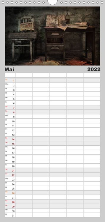 Produktbild: Geheimnisvolle Orte - Lost Places - Familienplaner hoch (Wandkalender 2022 , 21 cm x 45 cm, hoch)