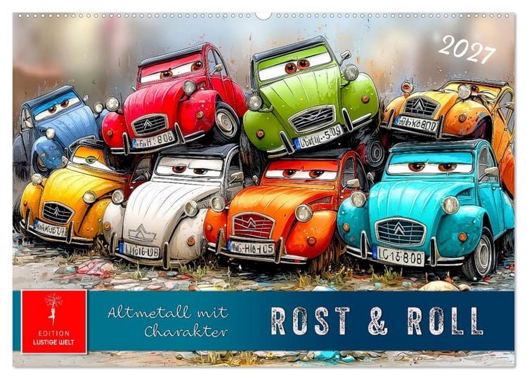 Produktbild: Rost & Roll - Altmetall mit Charakter (Wandkalender 2027 DIN A2 quer), CALVENDO Monatskalender