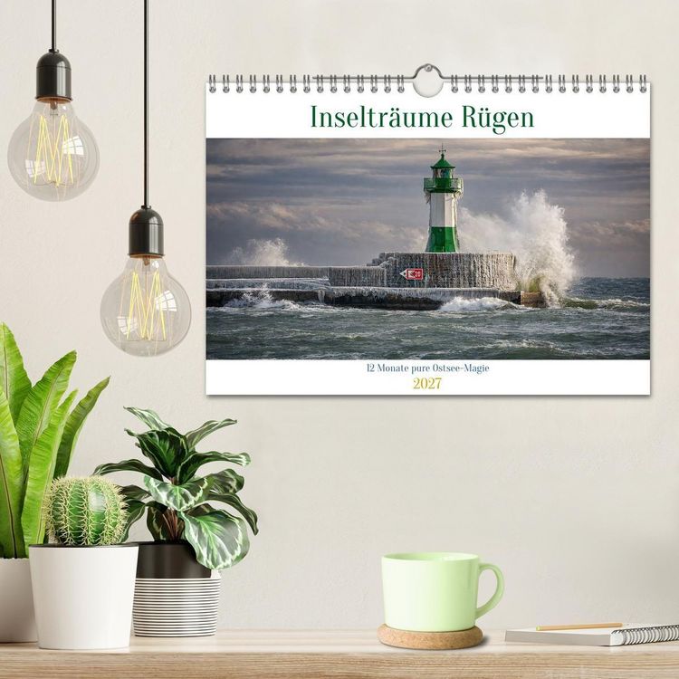 Produktbild: Inseltr&auml;ume R&uuml;gen &ndash; 12 Monate pure Ostsee-Magie (Wandkalender 2027 DIN A4 quer), CALVENDO Monatskalender