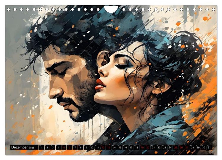 Produktbild: Nostalgische Romanzen - Liebe, Lust und Leidenschaft (Wandkalender 2026 DIN A4 quer), CALVENDO Monatskalender