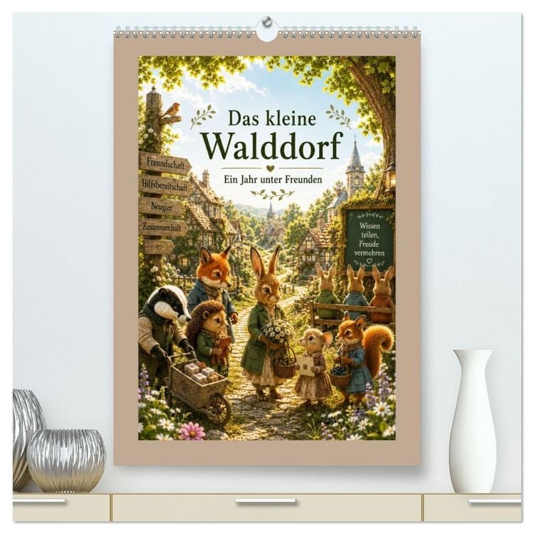 Produktbild: Das kleine Walddorf (hochwertiger Premium Wandkalender 2027 DIN A2 hoch), Kunstdruck in Hochglanz