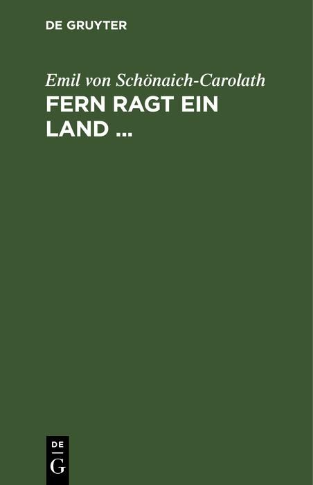 Produktbild: Fern ragt ein Land ...