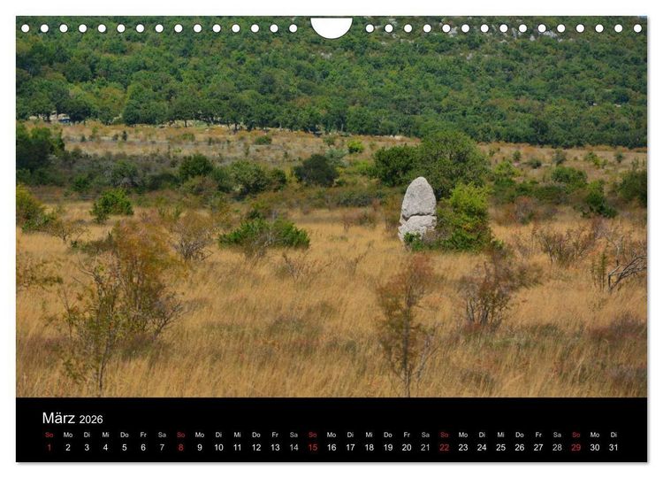 Produktbild: Frankreichs geheimnisvoller S&uuml;den - Dolmen und Menhire im Languedoc-Roussillon (Wandkalender 2026 DIN A4 quer), CALVENDO Monatskalender