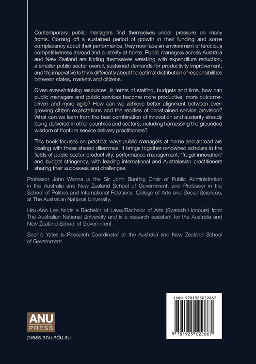 Produktbild: Managing Under Austerity, Delivering Under Pressure: Performance and Productivity in Public Service