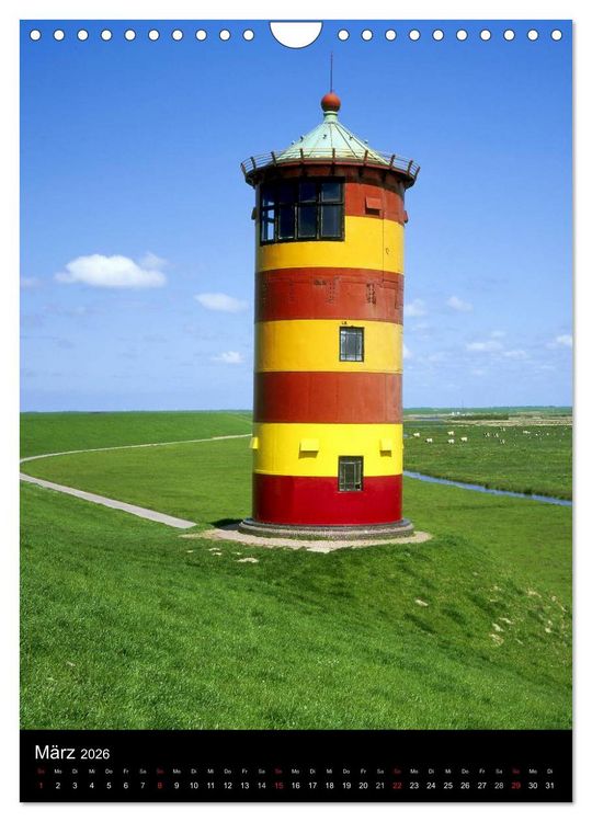 Produktbild: Leuchtt&uuml;rme in Norddeutschland (Wandkalender 2026 DIN A4 hoch), CALVENDO Monatskalender