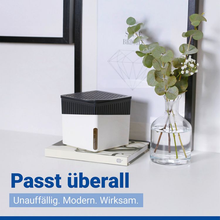Produktbild: Raumentfeuchter Mod. Cube Wei&szlig; 500 g, 2er Set, beugt Schimmel und Ger&uuml;chen vor