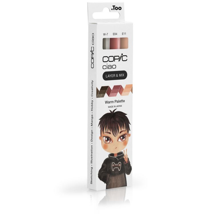 Produktbild: Copic Marker Set Ciao LAYER&MIX Warm Palette 3 St&uuml;ck Faltschachtel