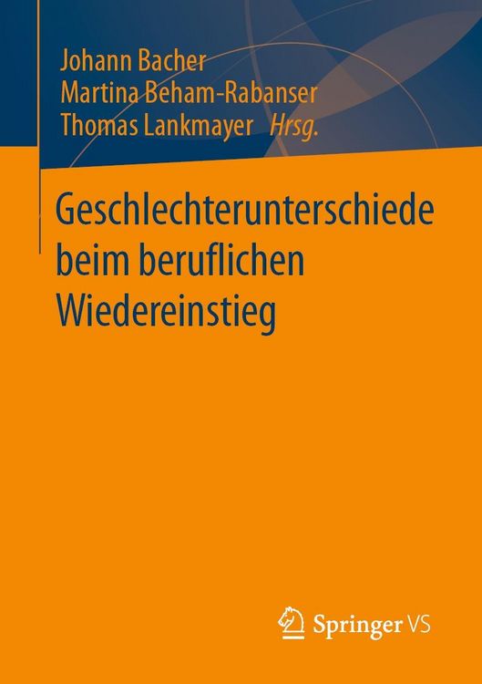 Produktbild: Geschlechterunterschiede beim beruflichen Wiedereinstieg