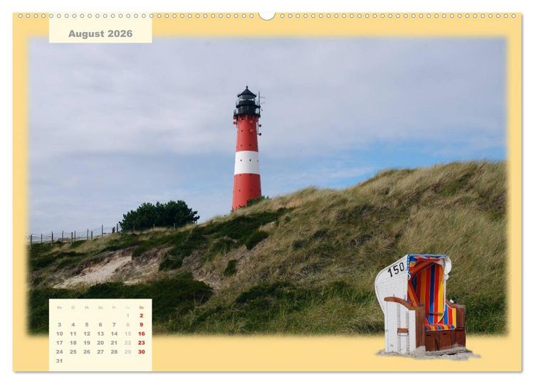 Produktbild: Leuchtt&uuml;rme Schleswig-Holsteins (hochwertiger Premium Wandkalender 2026 DIN A2 quer), Kunstdruck in Hochglanz