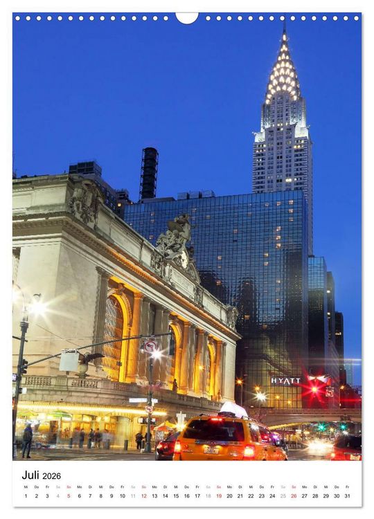 Produktbild: New Yorks architektonische Highlights (Wandkalender 2026 DIN A3 hoch), CALVENDO Monatskalender