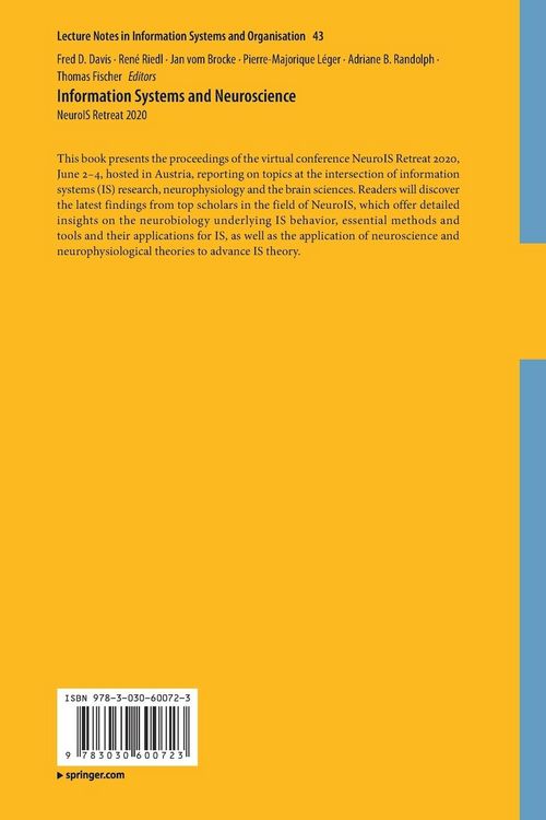Produktbild: Information Systems and Neuroscience