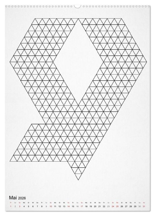 Produktbild: Geometric Graphik Art (Wandkalender 2026 DIN A2 hoch), CALVENDO Monatskalender