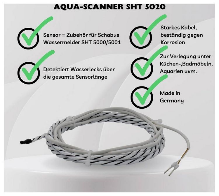 Produktbild: Schabus 300746 SHT 5020 Aqua Scanner Zusatzsensor f&uuml;r Wassermelder