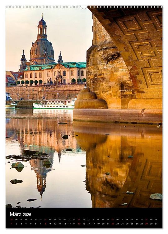 Produktbild: Die wundersch&ouml;ne Stadt Dresden (Wandkalender 2026 DIN A2 hoch), CALVENDO Monatskalender
