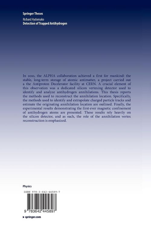 Produktbild: Detection of Trapped Antihydrogen