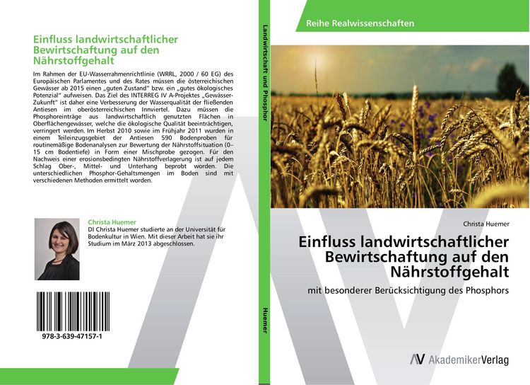 Produktbild: Einfluss landwirtschaftlicher Bewirtschaftung auf den N&auml;hrstoffgehalt