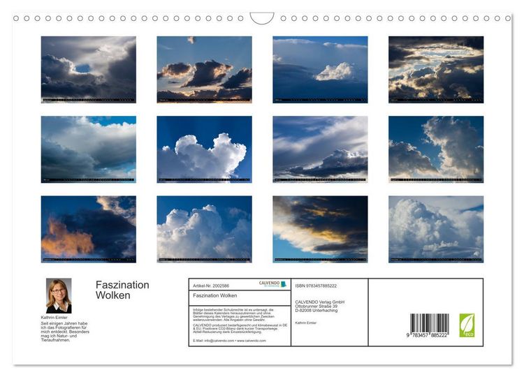 Produktbild: Faszination Wolken (Wandkalender 2026 DIN A3 quer), CALVENDO Monatskalender
