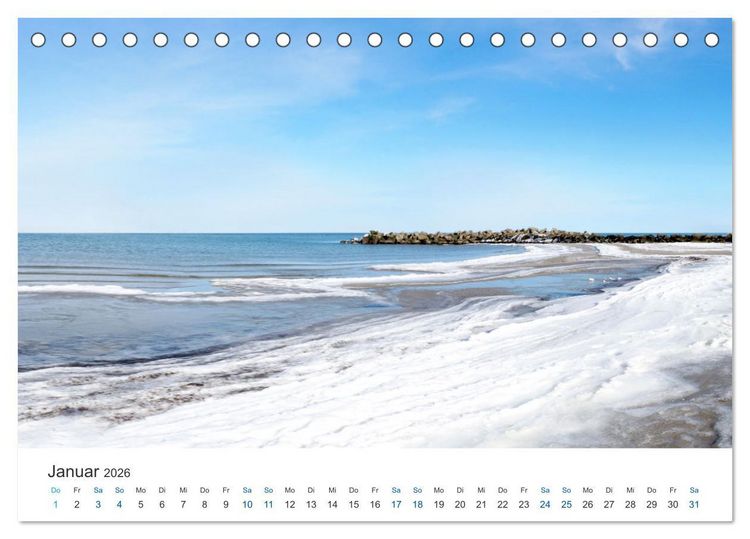 Produktbild: Deutsche K&uuml;ste - Nordsee und Ostsee (Tischkalender 2026 DIN A5 quer), CALVENDO Monatskalender