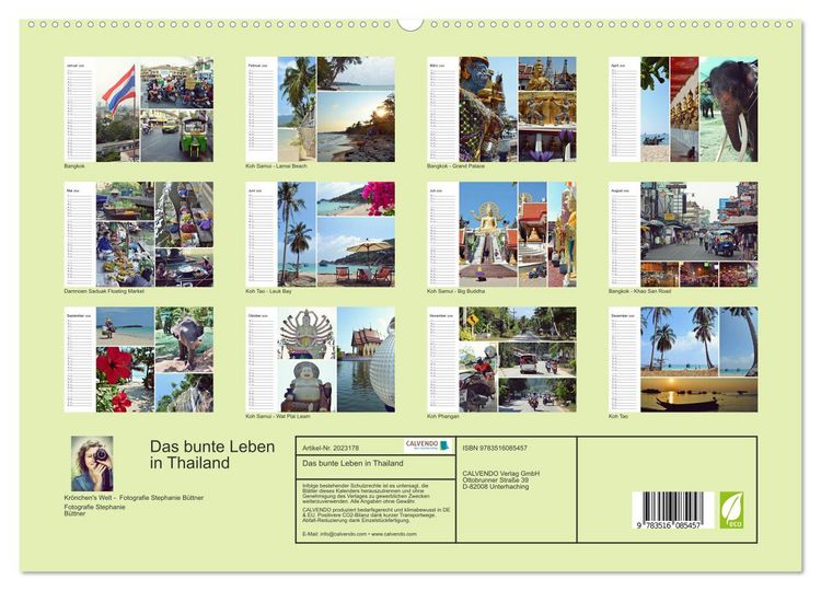 Produktbild: Das bunte Leben in Thailand (hochwertiger Premium Wandkalender 2026 DIN A2 quer), Kunstdruck in Hochglanz
