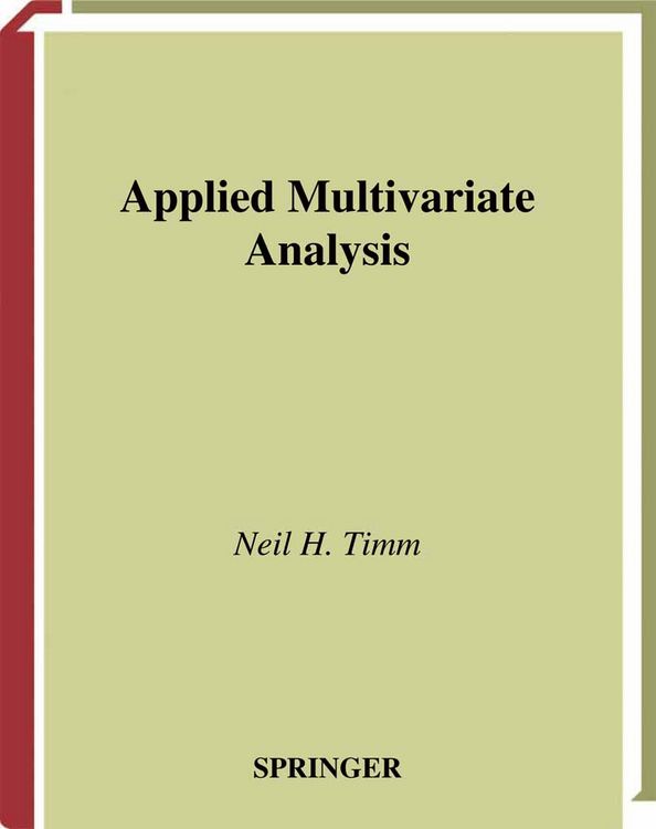 Produktbild: Applied Multivariate Analysis