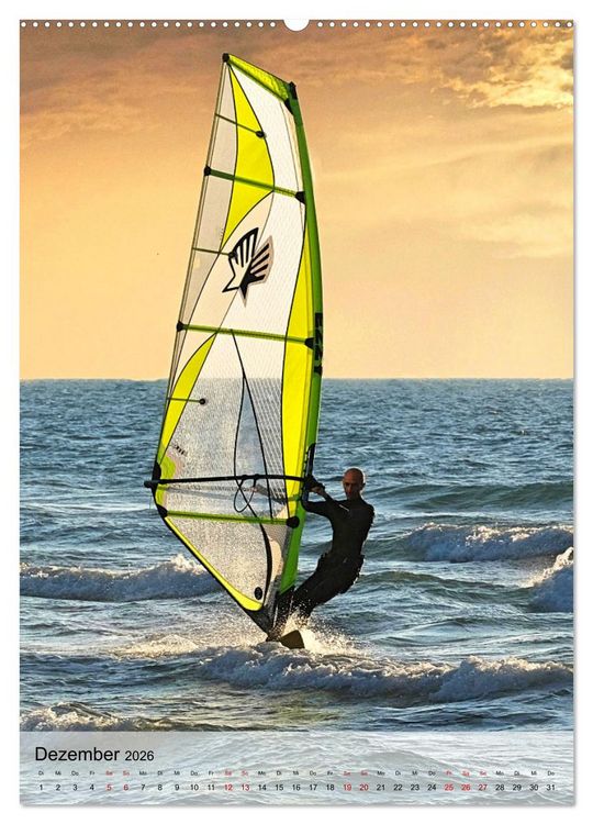 Produktbild: Windsurfen - Fun pur (hochwertiger Premium Wandkalender 2026 DIN A2 hoch), Kunstdruck in Hochglanz