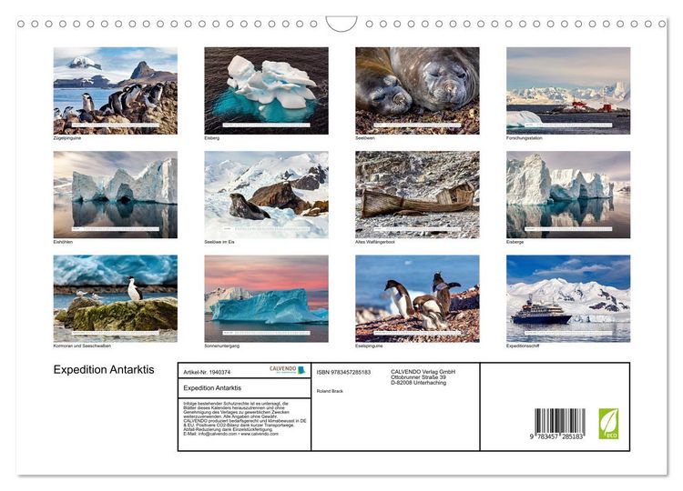 Produktbild: Expedition Antarktis (Wandkalender 2026 DIN A3 quer), CALVENDO Monatskalender