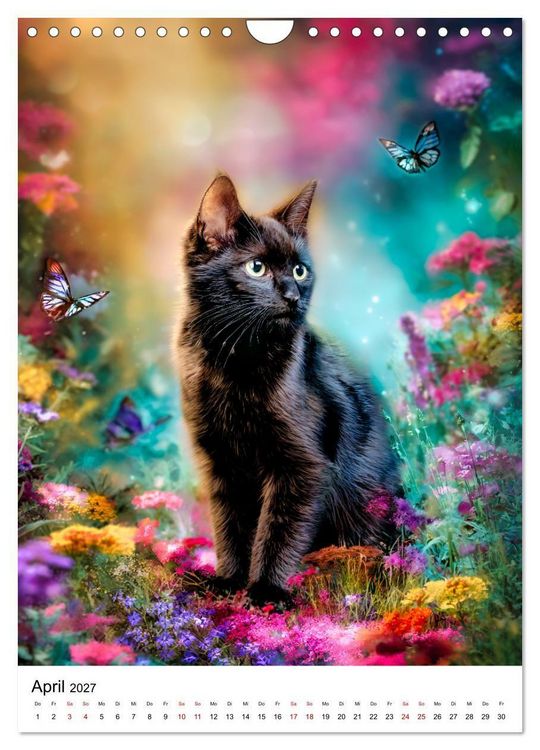 Produktbild: Von wegen Ungl&uuml;ck! - Die faszinierende Welt schwarzer Katzen (Wandkalender 2027 DIN A4 hoch), CALVENDO Monatskalender