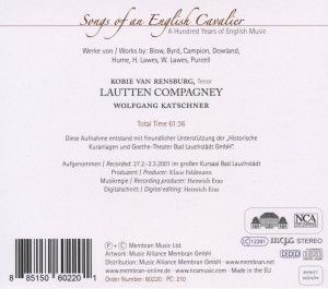 Produktbild: Songs of an English Cavalier, 1 Audio-CD