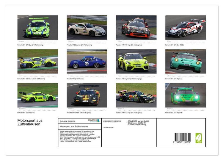 Produktbild: Motorsport aus Zuffenhausen (hochwertiger Premium Wandkalender 2026 DIN A2 quer), Kunstdruck in Hochglanz