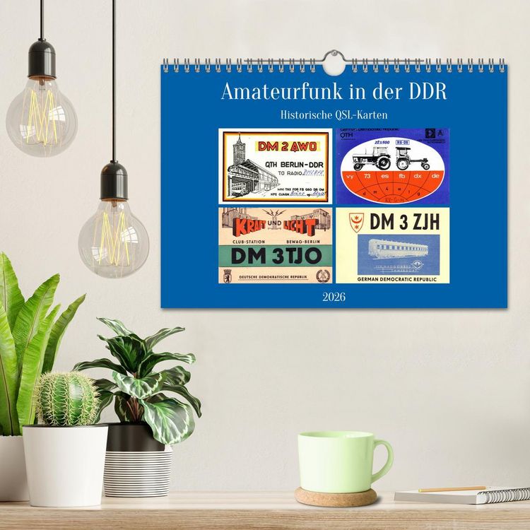 Produktbild: Amateurfunk in der DDR - Historische QSL-Karten (Wandkalender 2026 DIN A4 quer), CALVENDO Monatskalender