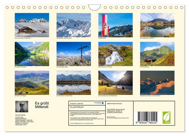Produktbild: Es gr&uuml;&szlig;t Mittersill (Wandkalender 2027 DIN A4 quer), CALVENDO Monatskalender
