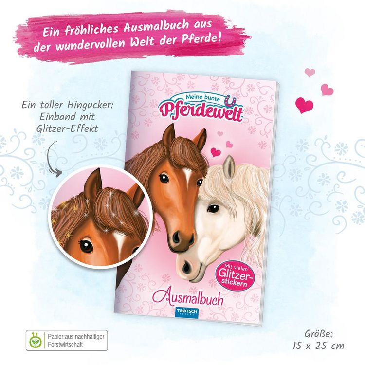 Produktbild: Tr&ouml;tsch Meine bunte Pferdewelt Ausmalbuch