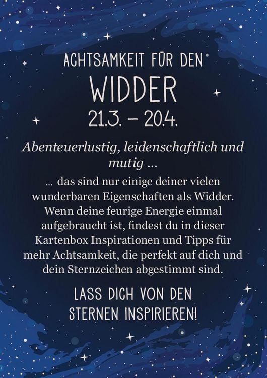 Produktbild: Achtsamkeit f&uuml;r den Widder