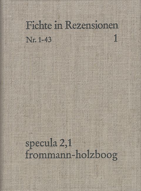 Produktbild: J. G. Fichte in zeitgen&ouml;ssischen Rezensionen