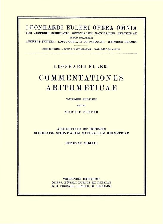 Produktbild: Commentationes algebraicae ad theoriam aequationum pertinentes